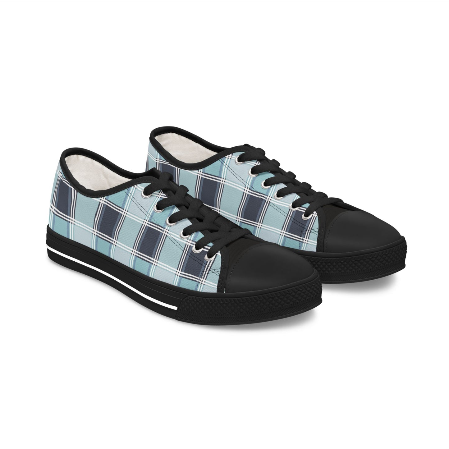 Stylish Women's Plaid Low Top Sneakers