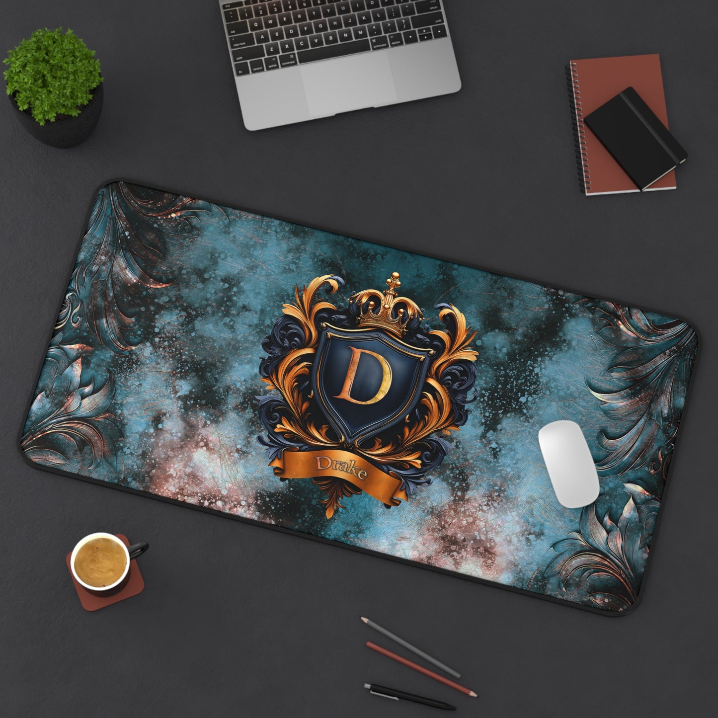 Personalized Desk Mat - Custom Name Office Desk Accessory, Monogram Mouse Pad, Personalized Work Space Decor, Non-Slip Desk Pad, Custom