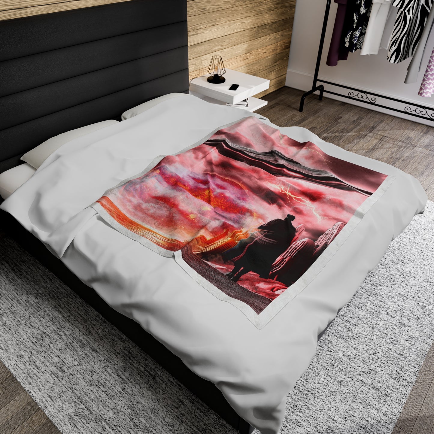 Space Sci Fi Velveteen Blanket, Galaxy Stars Throw, Outer Space Bedding, Astronaut Bedroom Decor, Sci Fi Nebula Couch Throw, Celestial Home
