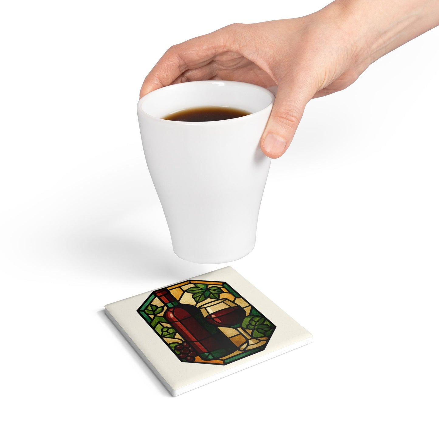 Copy of Stained Glass Wine Coaster, Unique Gift for Wine Lovers, Home Decor, Kitchen Accessory, Housewarming, Wedding Gift