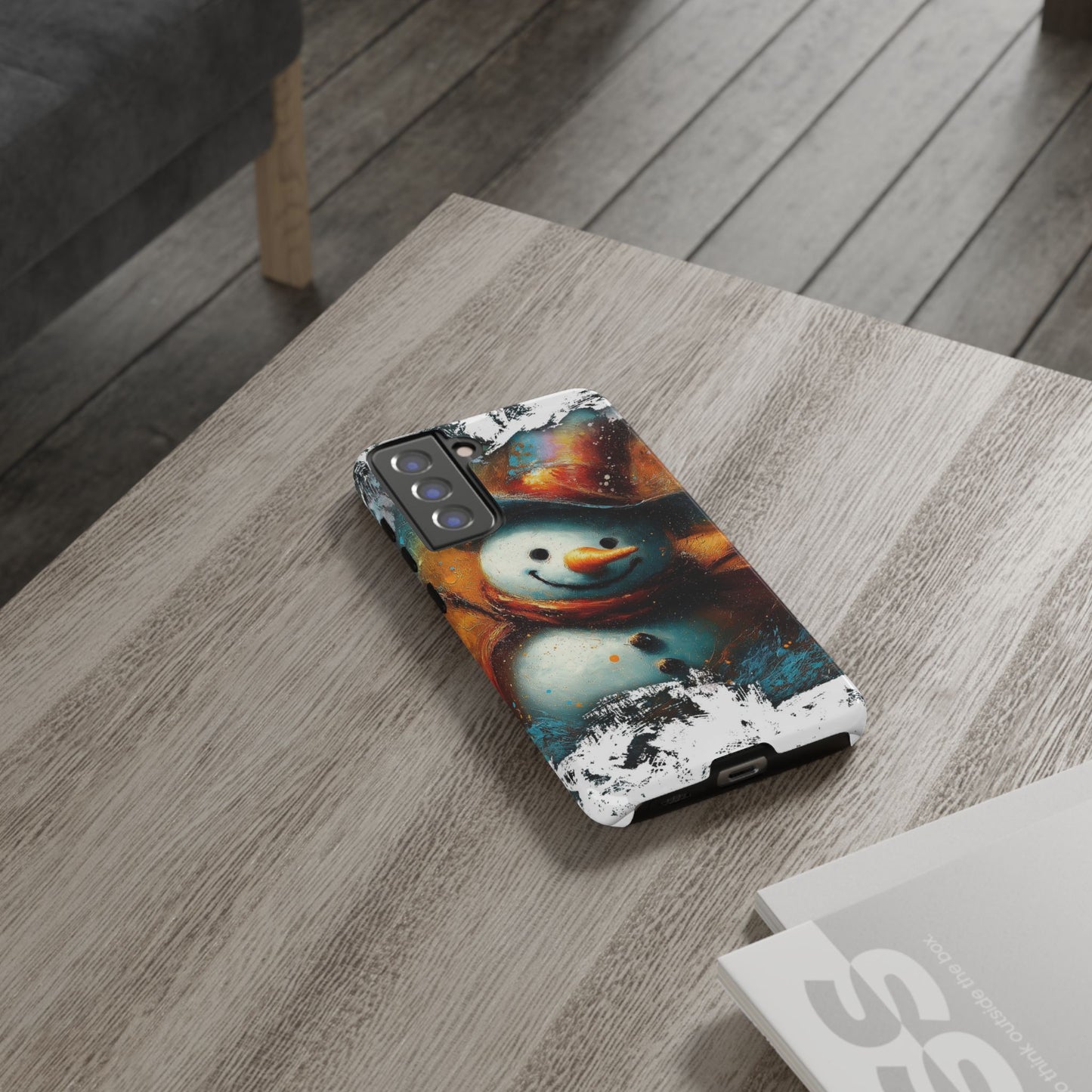 A Tough Phone Case of - A Cute Snowman.