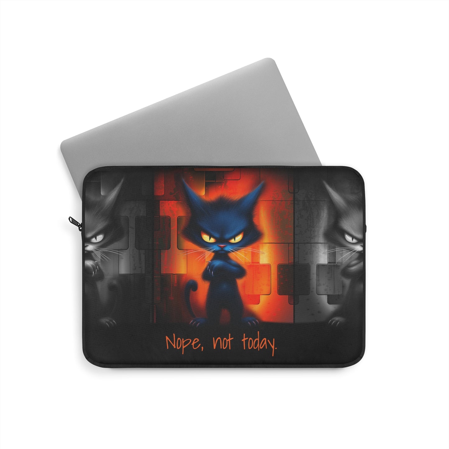 Funny Cat Laptop Sleeve, Nope Not Today Design, Cat Lover Gift, Laptop Cover, Cat Mom Gift, Laptop Bag, Computer Sleeve, Cat Lady Gift