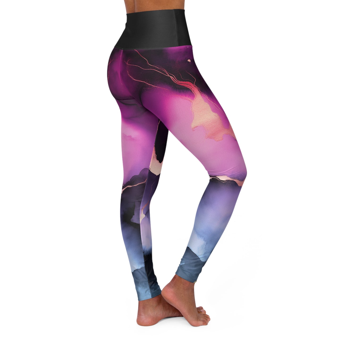 Comfortable High Waisted Leggings for Yoga, Pilates, and Lounging - Stretchy Black Leggings with Tummy Control, Workout Leggings, Athletic