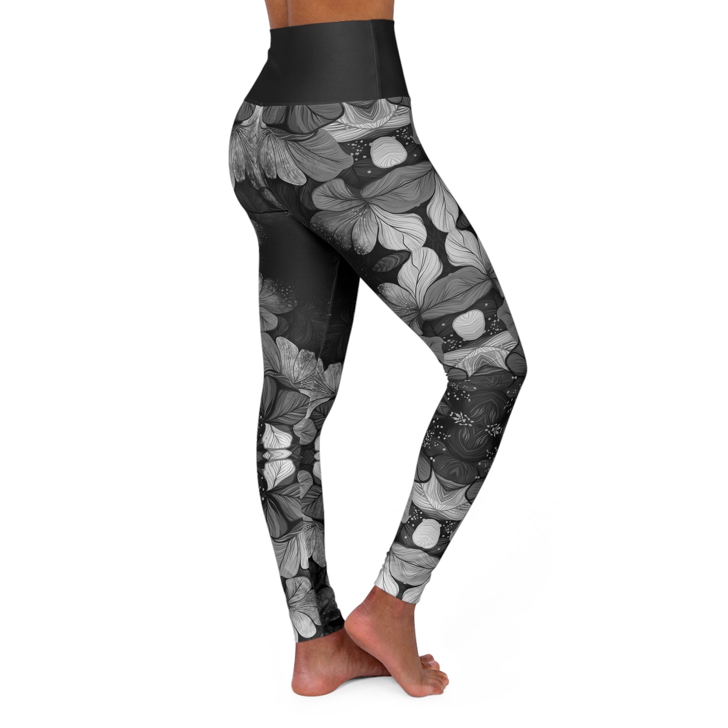 Comfortable High Waisted Leggings for Yoga, Pilates, and Lounging - Stretchy Black Leggings with Tummy Control, Workout Leggings, Athletic