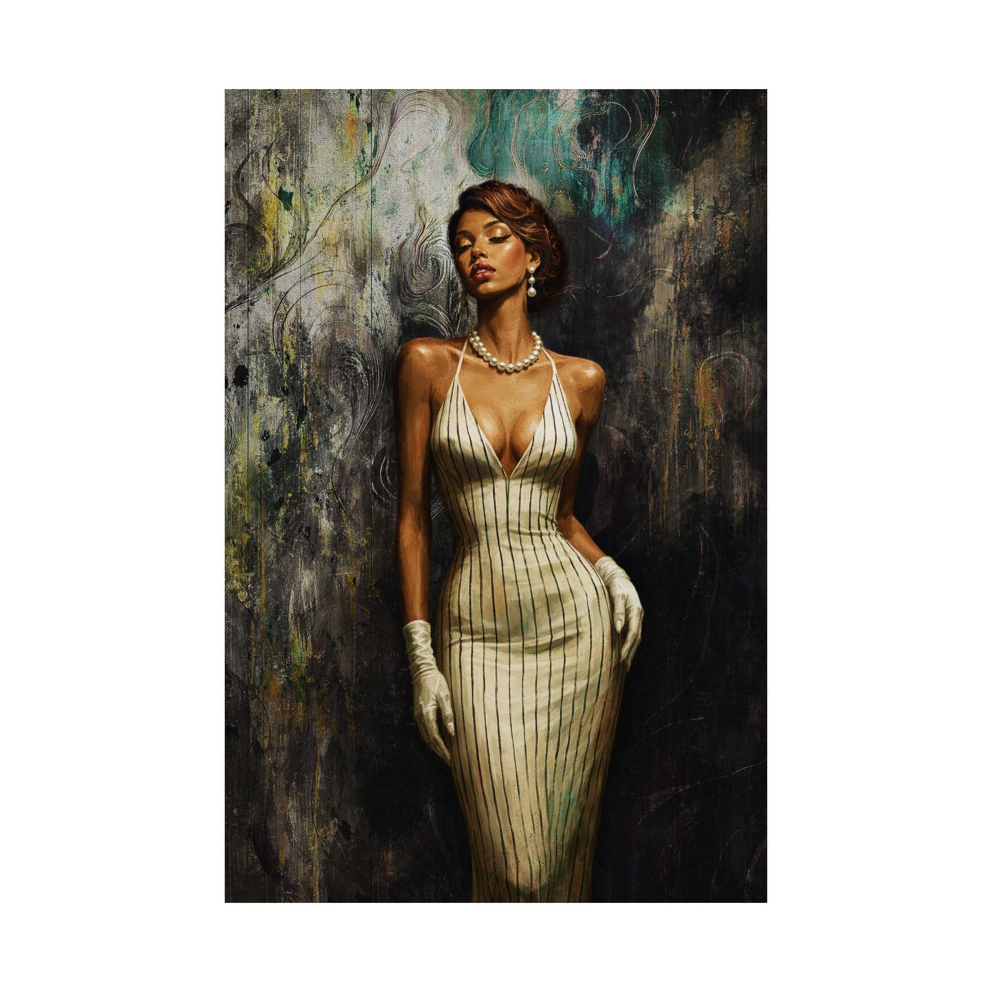 Velvet Era – Timeless Glamour Portrait Art Print