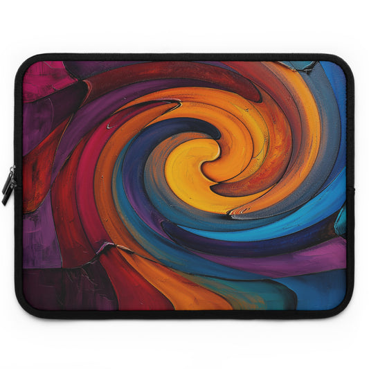 Colorful Wave Laptop Sleeve - Protective Case for MacBook, Waterproof Cover, Tech Accessories, Gift for Student, Study Supplies