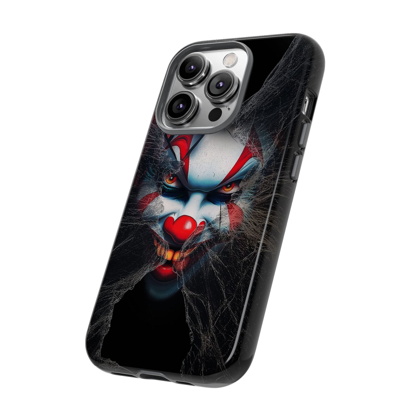 Creepy Halloween Clown iPhone, Google, Samsung Tough Phone Cover. Perfect Gift for Movie and Halloween Enthusiasts