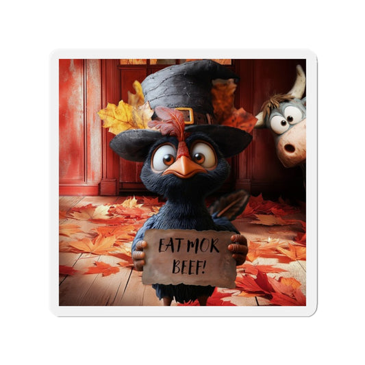 Funny Thanksgiving Die-Cut Magnet, Turkey Day Fridge Magnet, Thanksgiving Decor, Holiday Kitchen Decoration, Thanksgiving Hostess Gift