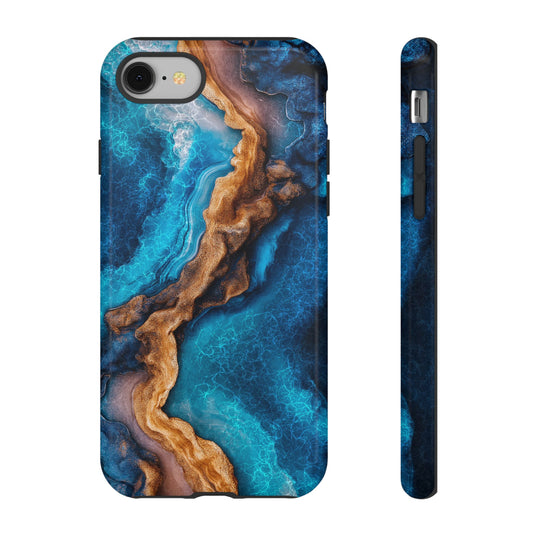 Marble Sea Design Tough Cases, Protective Phone Cover, Rugged Smartphone Case, Durable Phone Shell, Tough Phone Protector