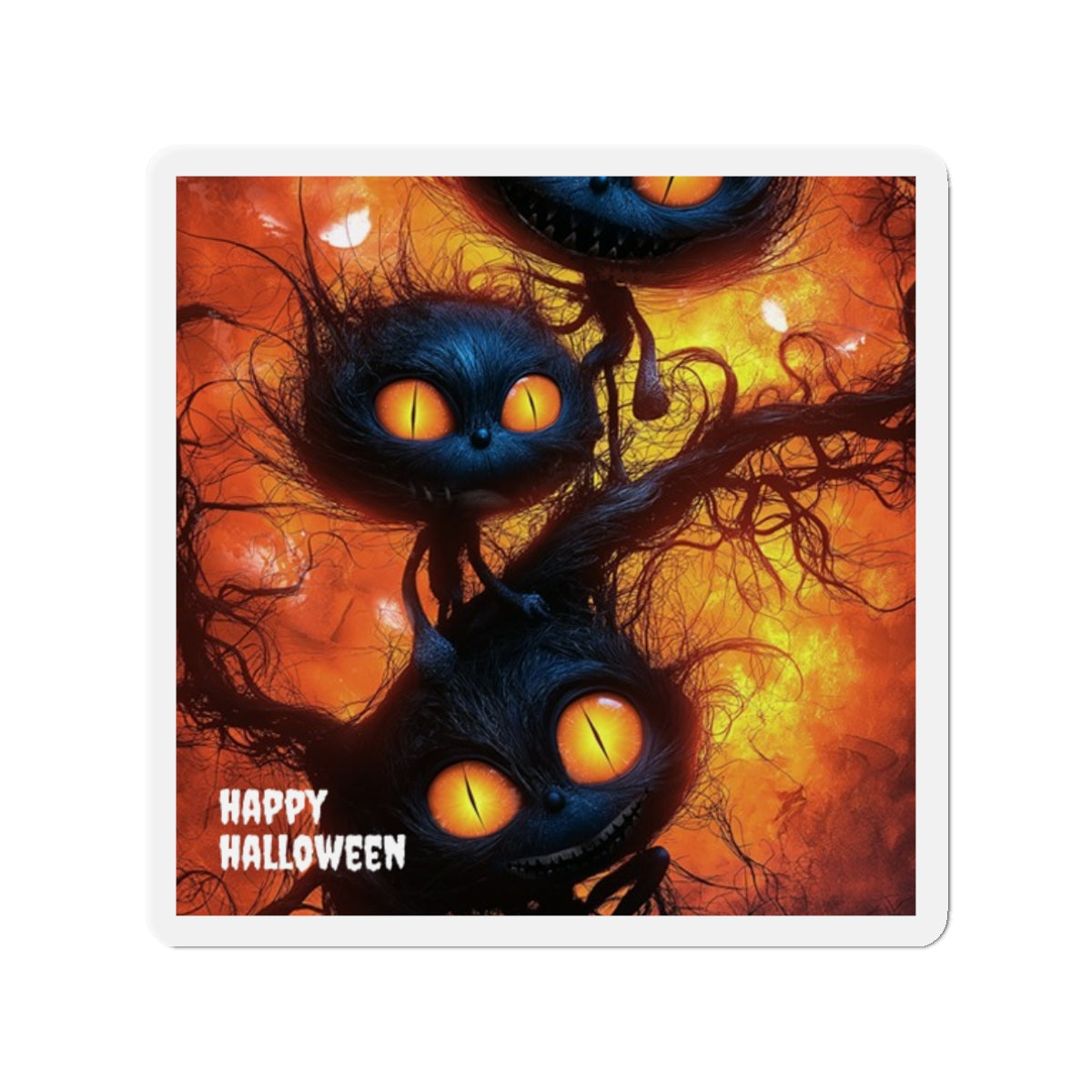 Die-Cut Magnets - Happy Halloween Magnet, Spooky Fridge Decor, Halloween Party Favor, Cute Kitchen Magnet, Halloween Home Decor