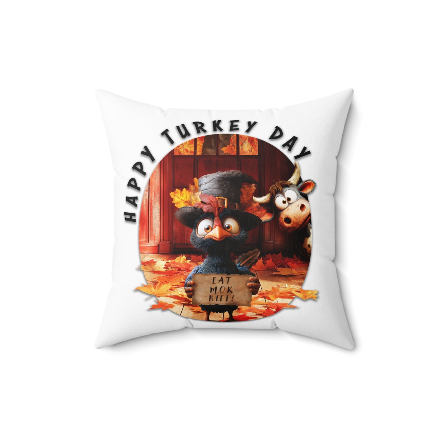 Funny Turkey Day Thanksgiving Decor Pillow, Turkey Pun Throw Cushion, Thanksgiving Home Decor, Thanksgiving Hostess Gift, Thanksgiving Table