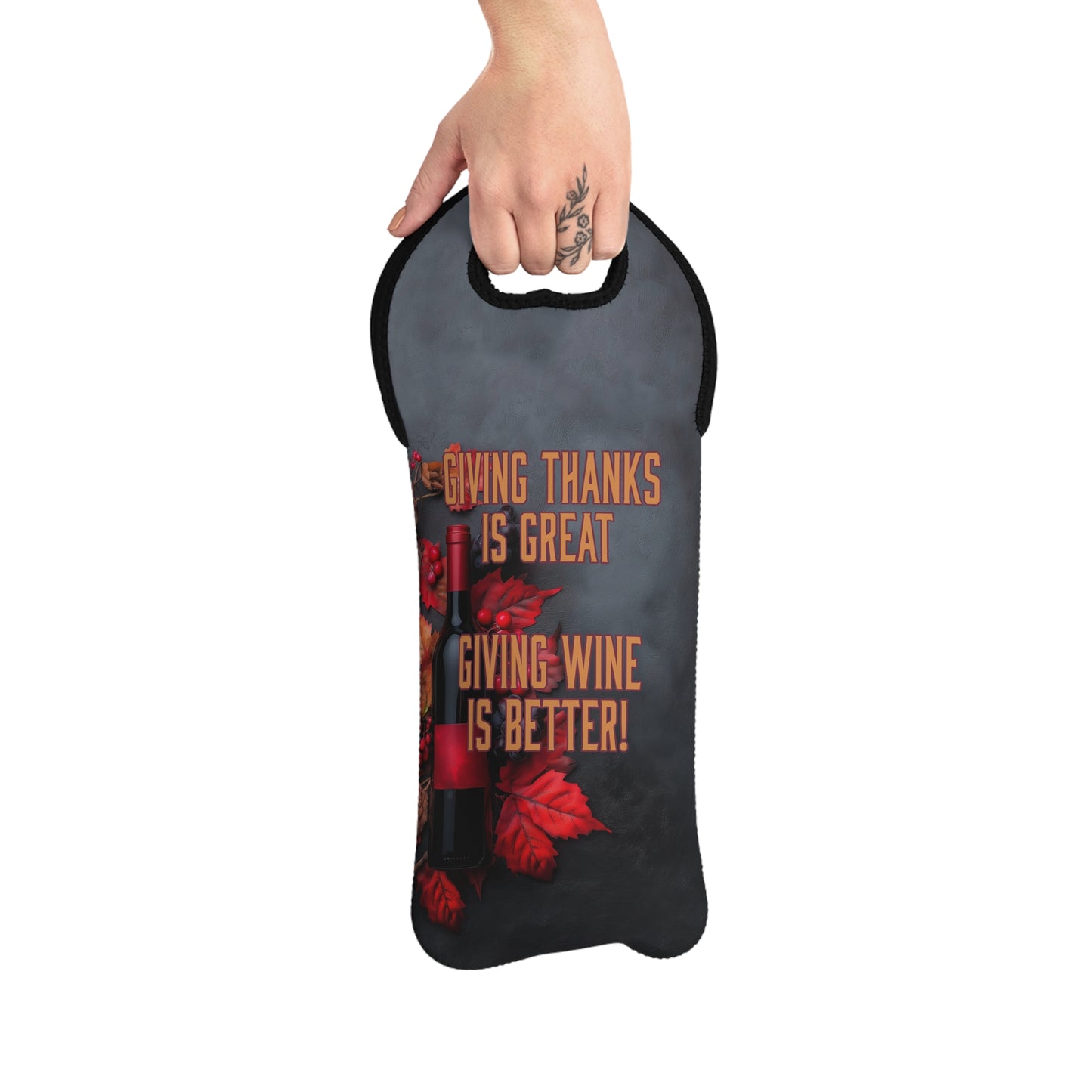 Thanksgiving Wine Tote Bag