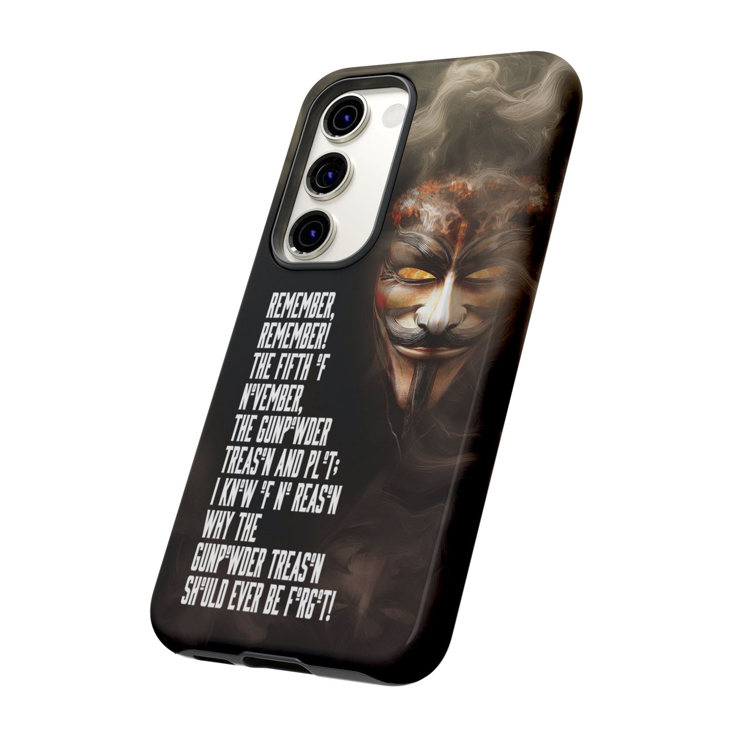 Phone Case, Guy Fawkes 5th of November Bonfire Night Design, Tough Cases, Protective Cover, Anti-Scratch Guard, Shockproof Shell, Slim Fit