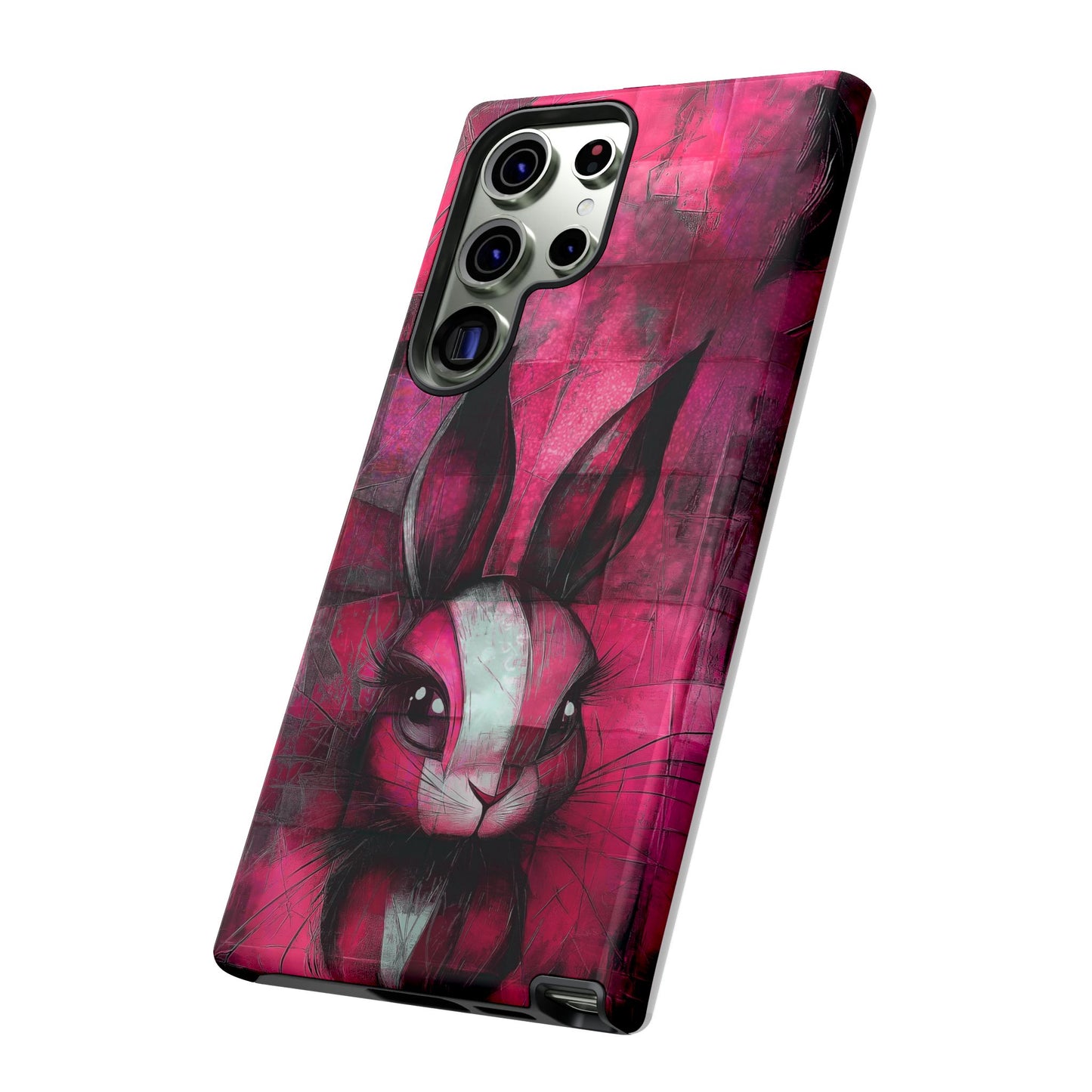 Bunny Phone Case, Cute Rabbit Protective Cover, Pink Bunny Case, Hard Bunny Phone Shell, Bunny Tough Case