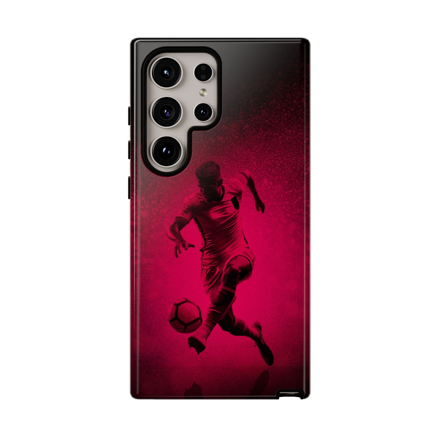 Soccer Tough Cases, Sports Phone Case, Red and Black Design, Protective Cover for Soccer Fans, Soccer Gift Ideas, Soccer Accessories