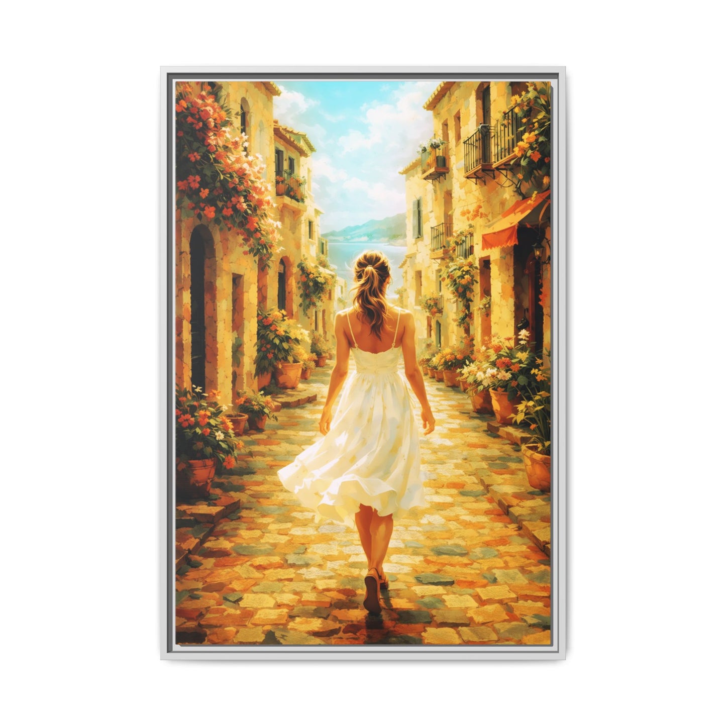 Toward the Blue Horizon – Framed Canvas Art