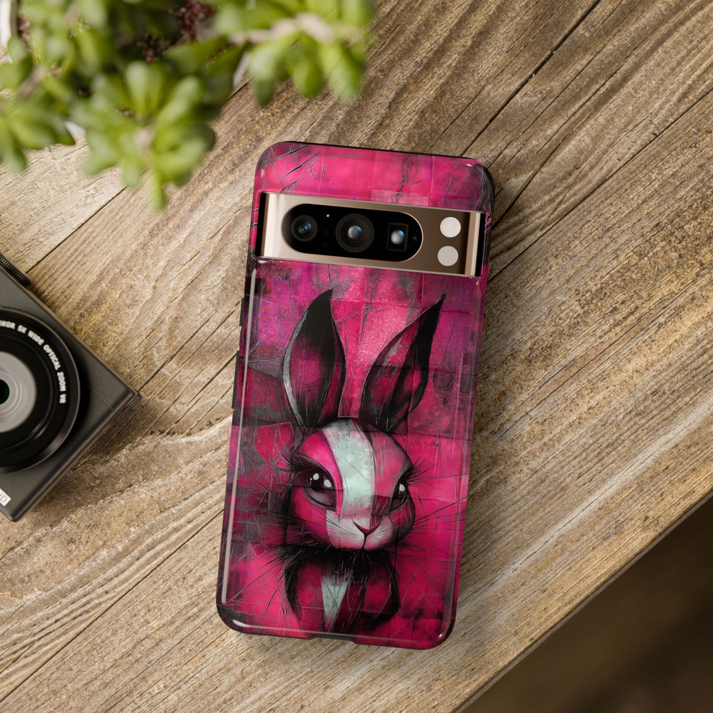 Bunny Phone Case, Cute Rabbit Protective Cover, Pink Bunny Case, Hard Bunny Phone Shell, Bunny Tough Case