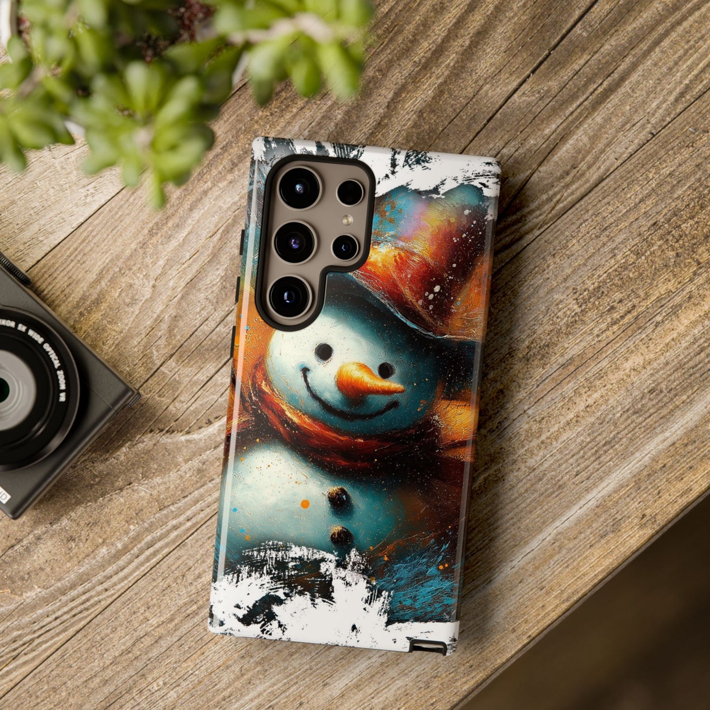 Cute Snowman Tough Case Design, Holiday Themed phone case design.