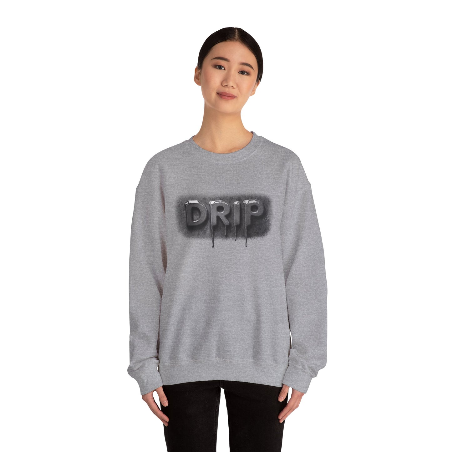 Urban Style Drip Sweatshirt, Hip Hop Crewneck Jumper, Cozy Streetwear, Fashion Pullover, Cool Oversized Top