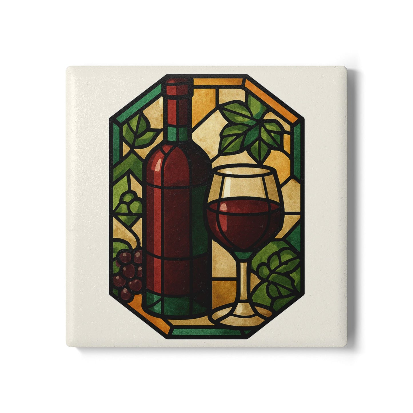 Copy of Stained Glass Wine Coaster, Unique Gift for Wine Lovers, Home Decor, Kitchen Accessory, Housewarming, Wedding Gift
