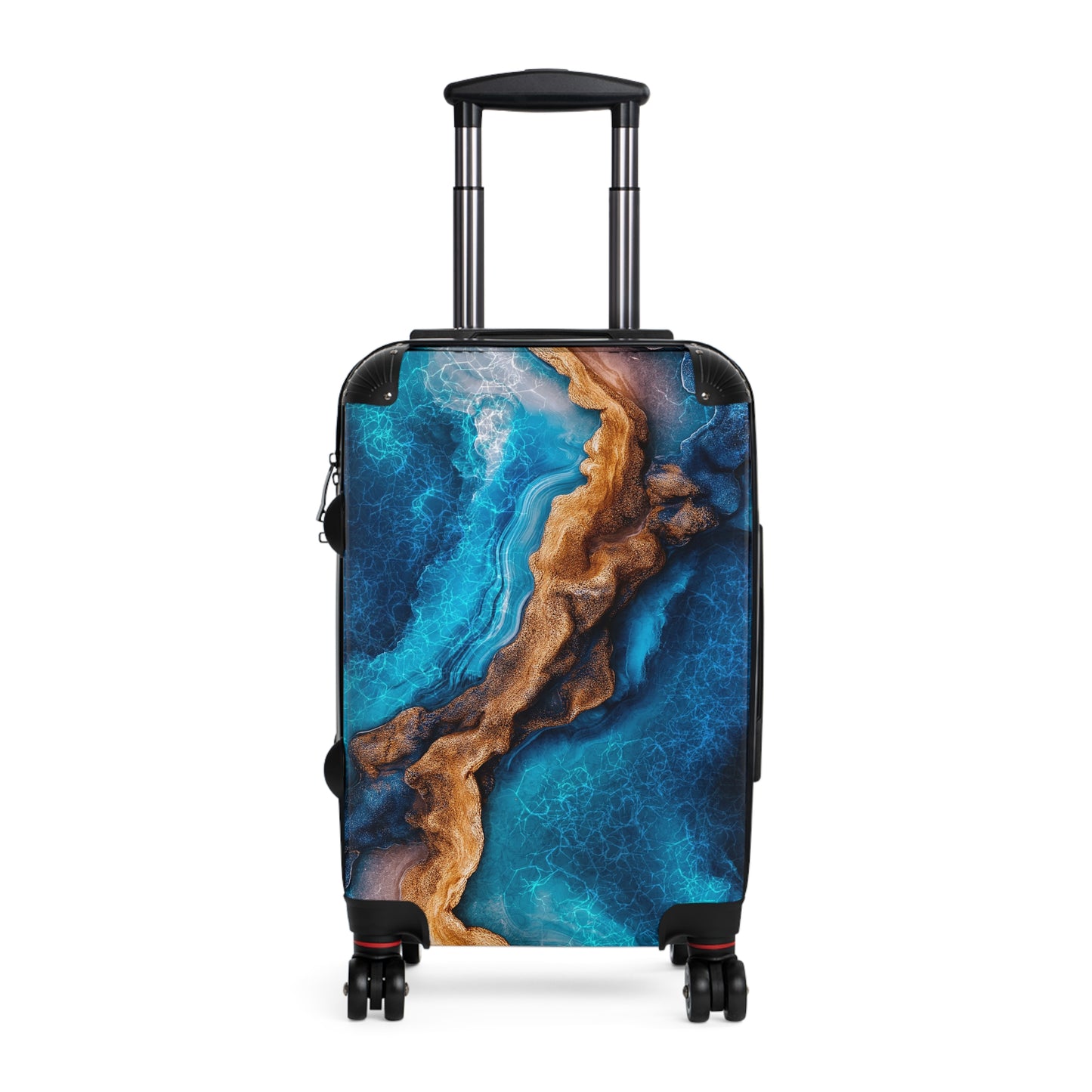 Personalized Marble Sea Suitcase, Travel Bag, Luggage Case, Vacation Gear, Holiday Accessories, Weekend Getaway Essential