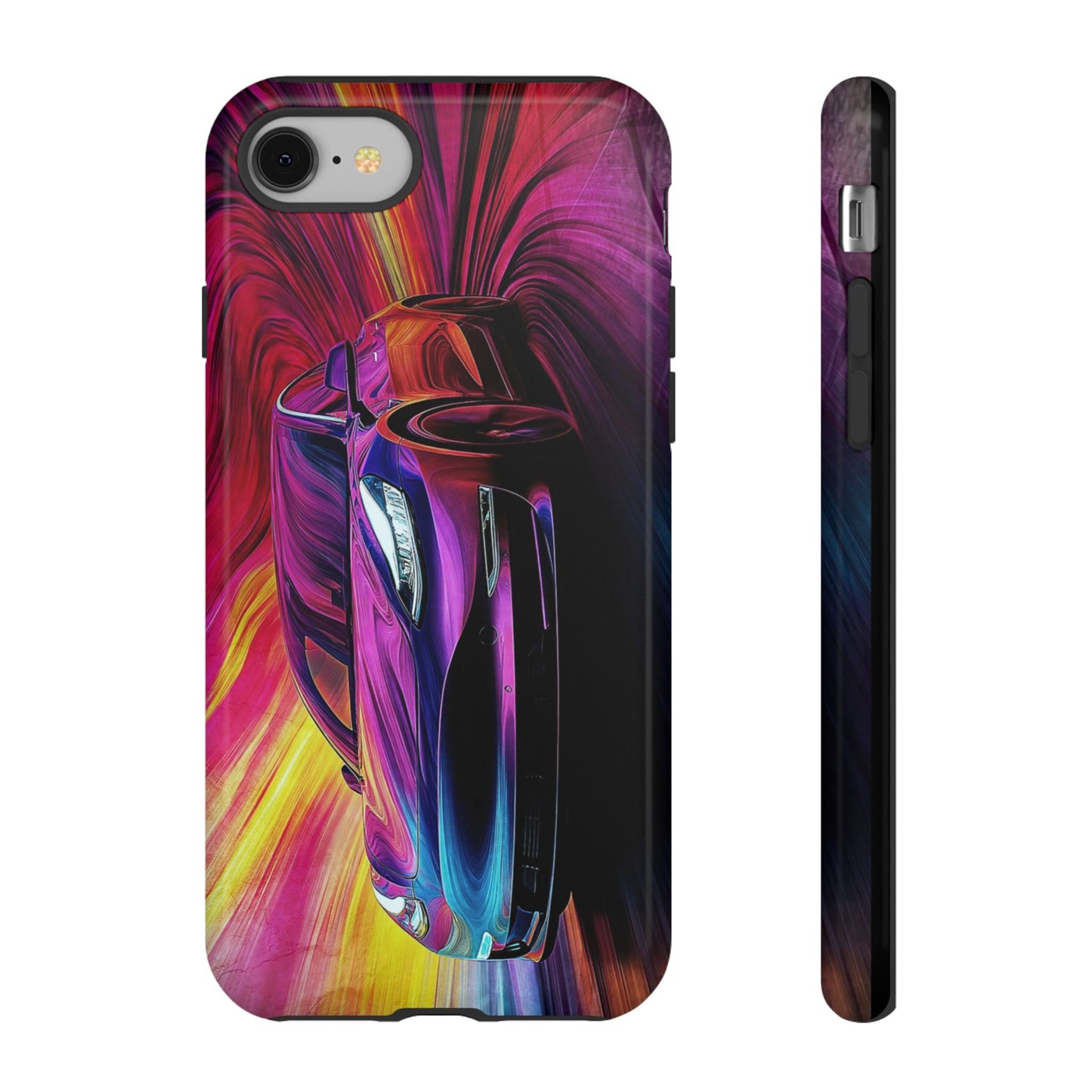 Phone Case, Colorful Car Design, Modern Tough Protective Cover, Stylish Tech Accessories, Vibrant Phone Case, Gift for Car Lovers, Unique