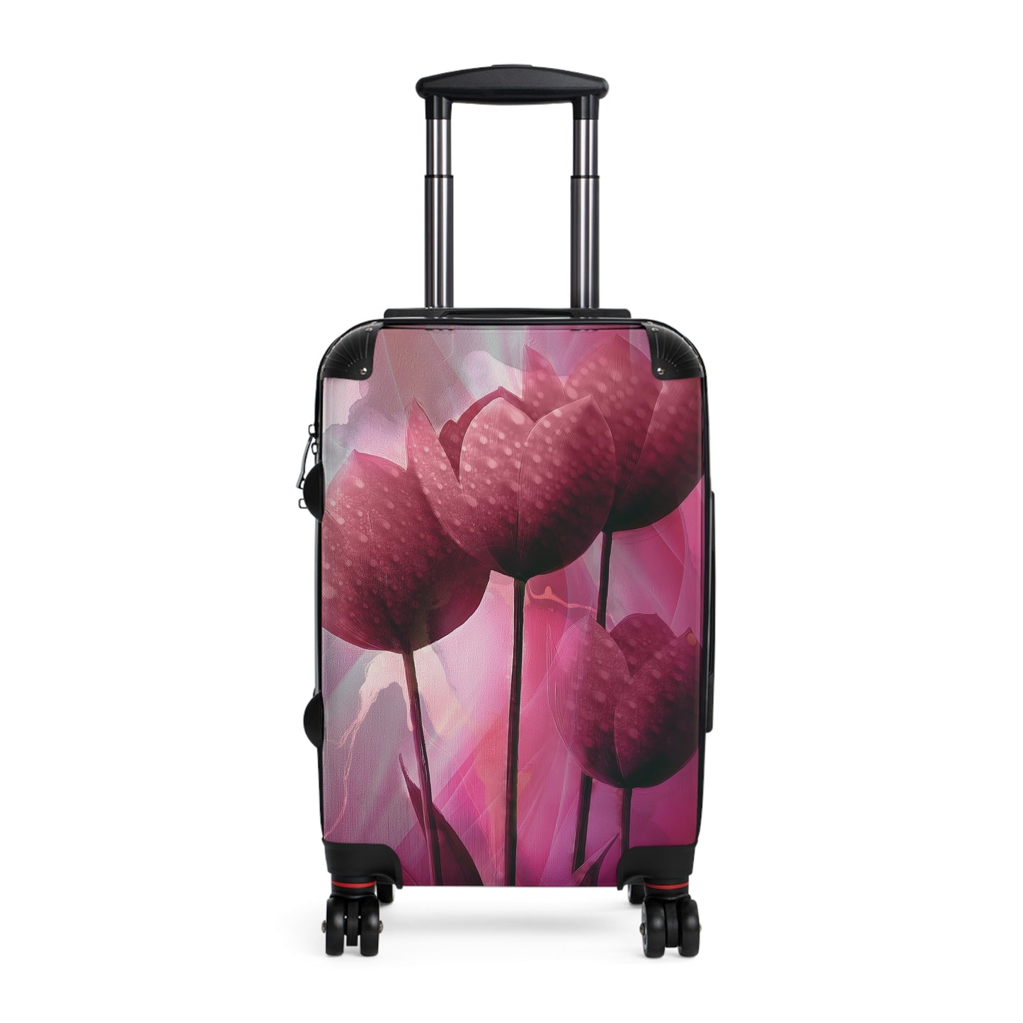 Personalized Suitcase Pink Flowers Travel Luggage Bag, Floral Suitcase, Pink Suitcase, Travel Bag, Floral Luggage, Pink Flowers Bag