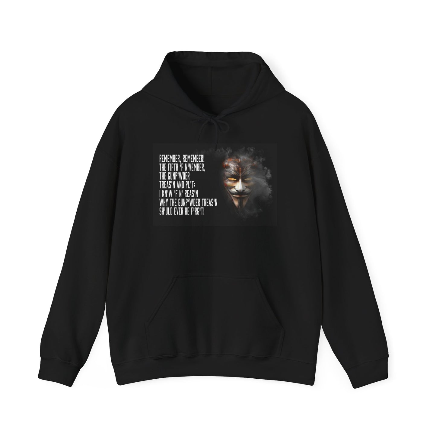 Guy Fawkes Hoodie, 5th of November Bonfire Night Sweatshirt, Unisex Pullover, V for Vendetta Movie Fan Apparel, Revolutionary Rebellion