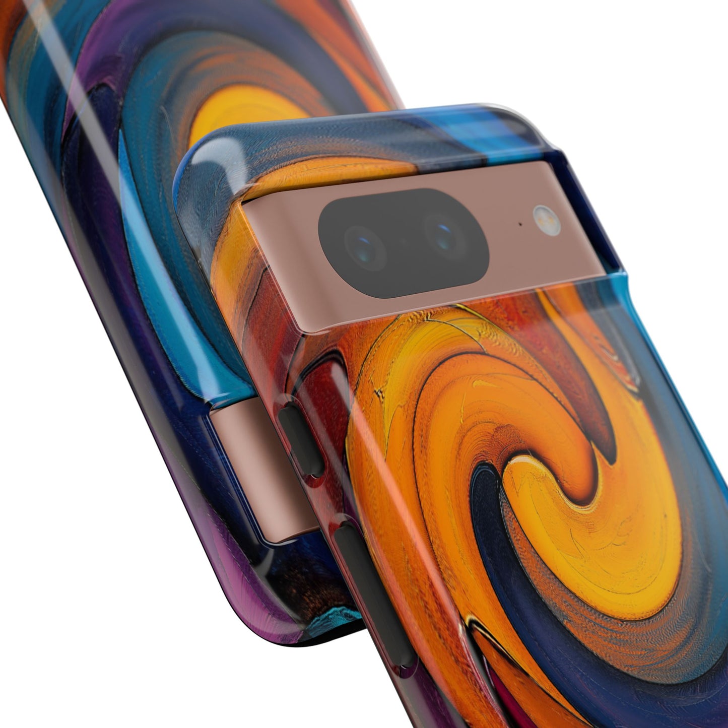 Colorful Waves Tough Phone Case, Durable Protective Cover, Abstract Ocean Design, Unique Gift for Him/Her, Phone Accessories