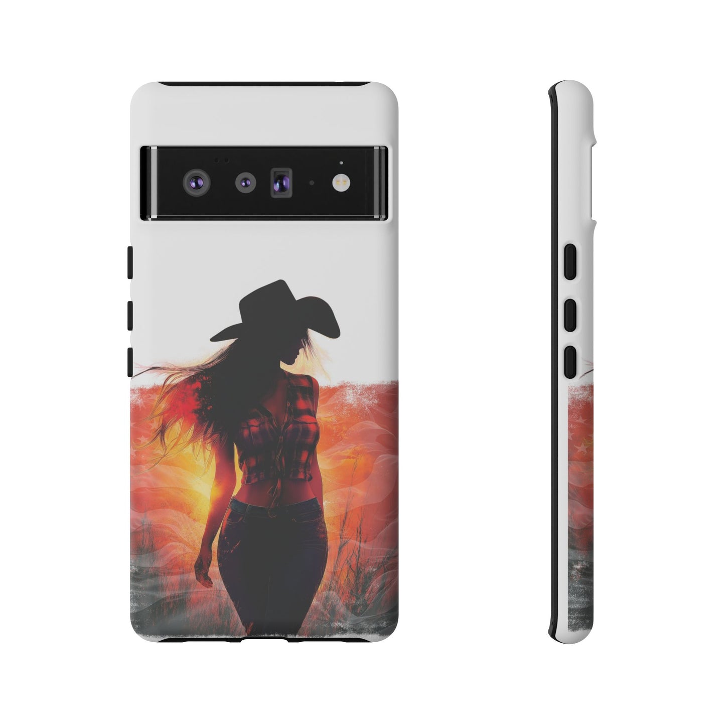 American Country Girl Phone Case, Tough iPhone, Google, Samsung Phone Cover. Perfect Gift for country-loving individuals.