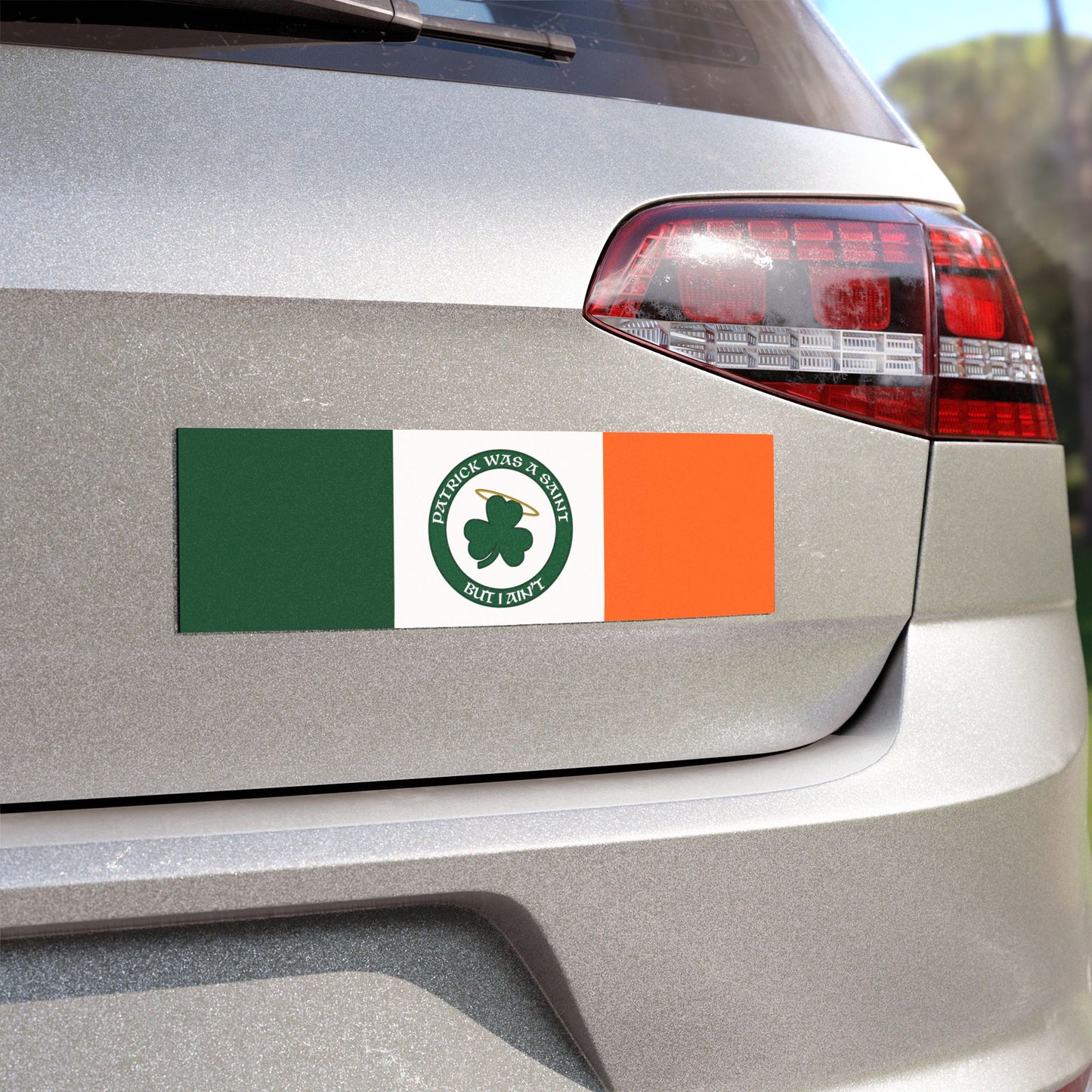 St. Patrick's Day Car Magnet - "Patrick Was A Saint" Irish Decor