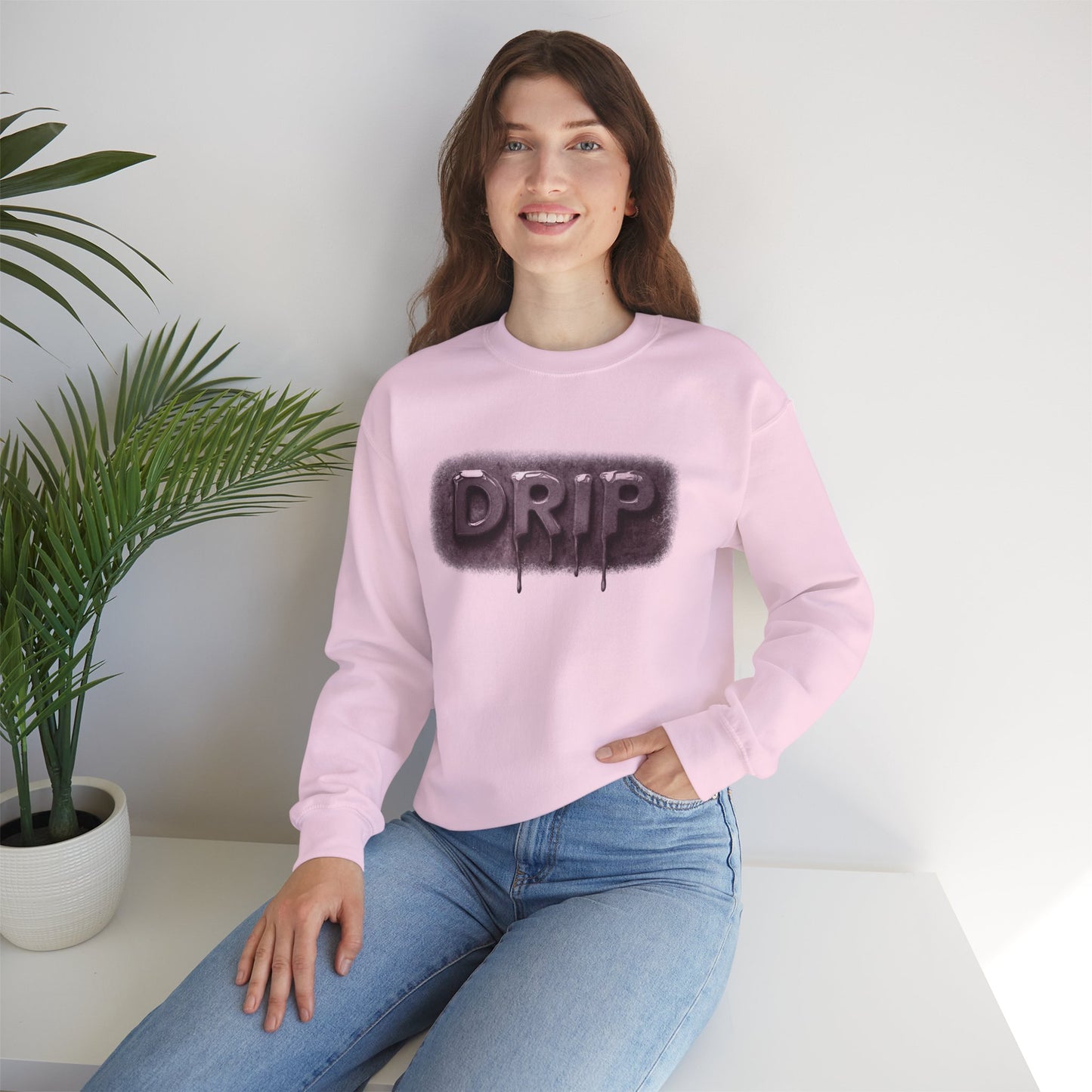 Urban Style Drip Sweatshirt, Hip Hop Crewneck Jumper, Cozy Streetwear, Fashion Pullover, Cool Oversized Top