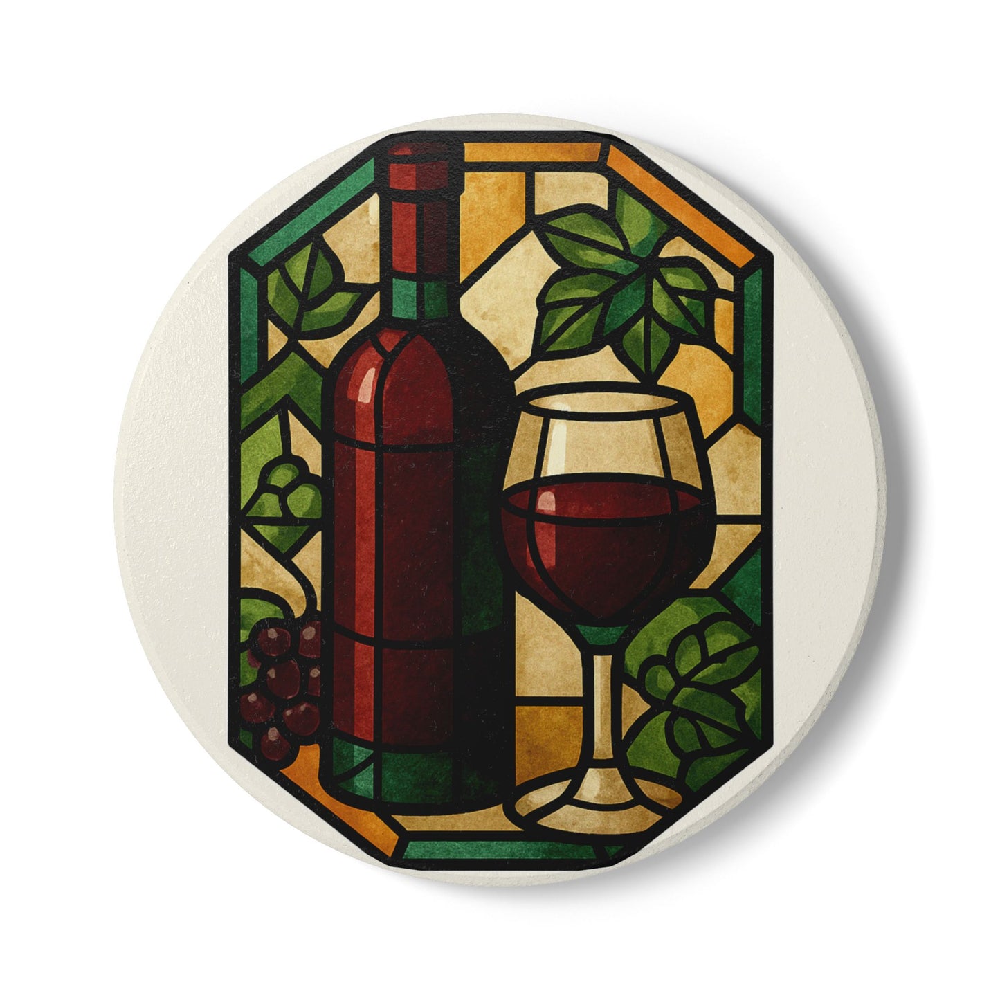 Copy of Stained Glass Wine Coaster, Unique Gift for Wine Lovers, Home Decor, Kitchen Accessory, Housewarming, Wedding Gift