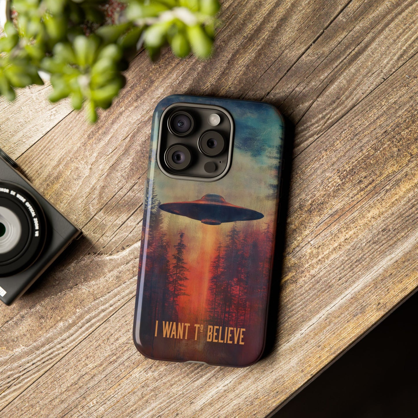 Sci Fi Aliens Tough Phone Case, UFO Space Conspiracy Cover, X-Files Fan Gift, Paranormal Theme Accessory, Area 51 Phone Protector