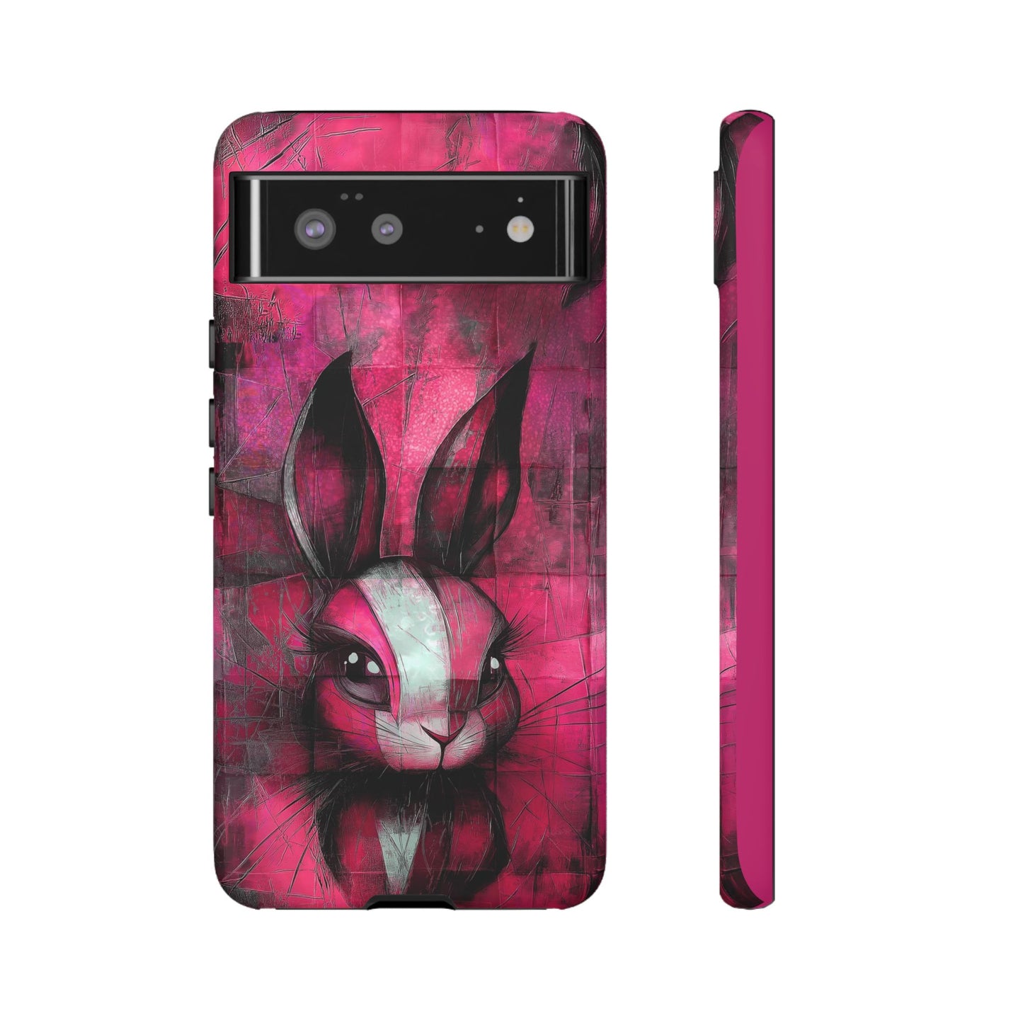 Bunny Phone Case, Cute Rabbit Protective Cover, Pink Bunny Case, Hard Bunny Phone Shell, Bunny Tough Case