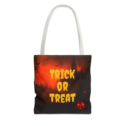 Personalized Halloween Tote Bag, Colorful Tote, Unique Tote, Stylish Bag, Trick or Treat Tote Bag