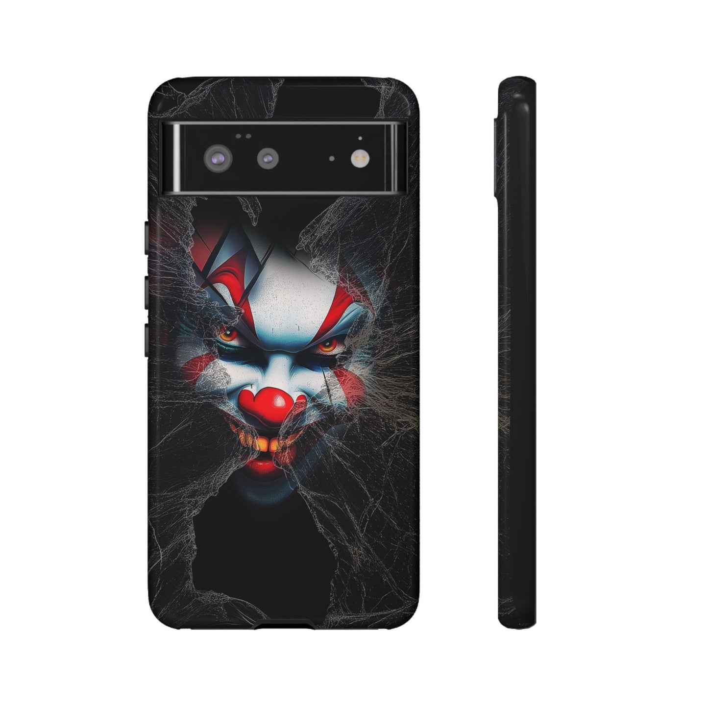 Creepy Halloween Clown iPhone, Google, Samsung Tough Phone Cover. Perfect Gift for Movie and Halloween Enthusiasts