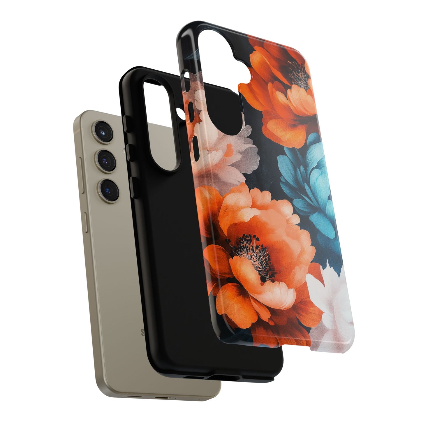 Floral Tough Phone Case - Protective Phone Cover, Durable Floral Case, Cute Floral Phone Case, Tough Phone Sleeve, Flower Phone Case