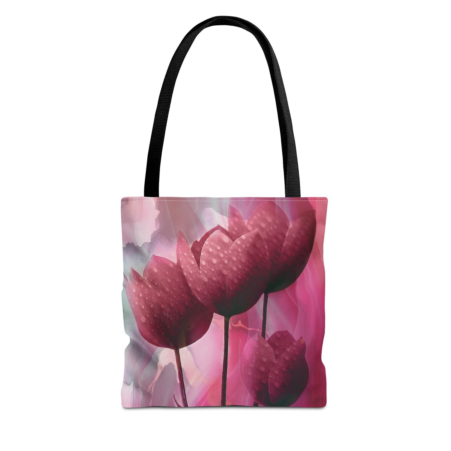 Floral Tote Bag - Spring Blossoms Reusable Tote, Garden Flower Market Tote, Botanical Shoulder Bag, Shopping Bag Gift, Canvas Eco-Friendly