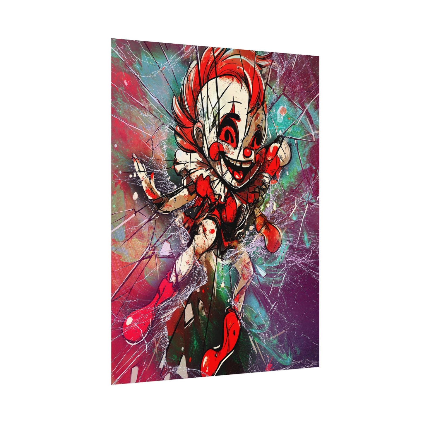 A Vertical Poster Print of - A Clown in the Mirror