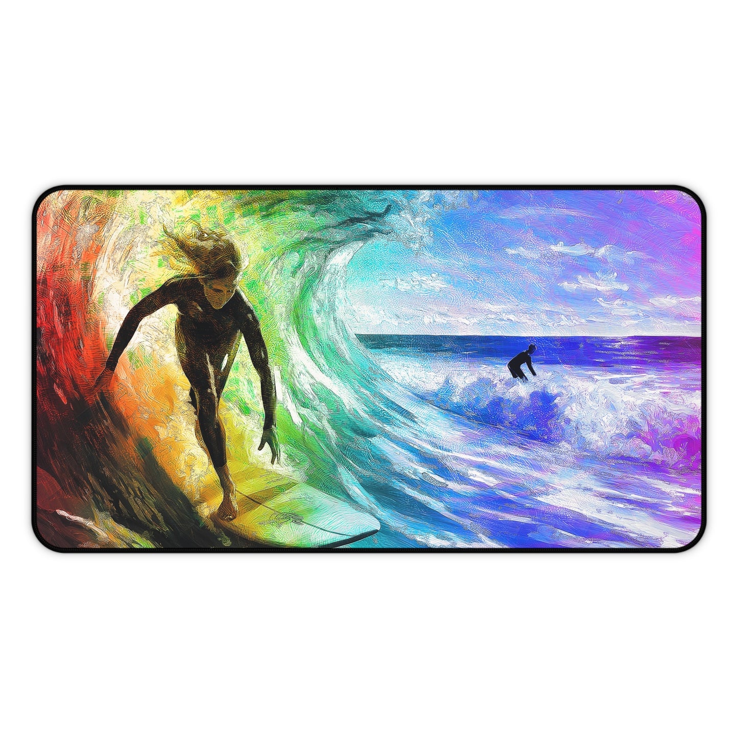 Desk Mat - Surfer Girl Design, Gaming / Mouse Pad, Table / Desk Protector, Home Office Decor.