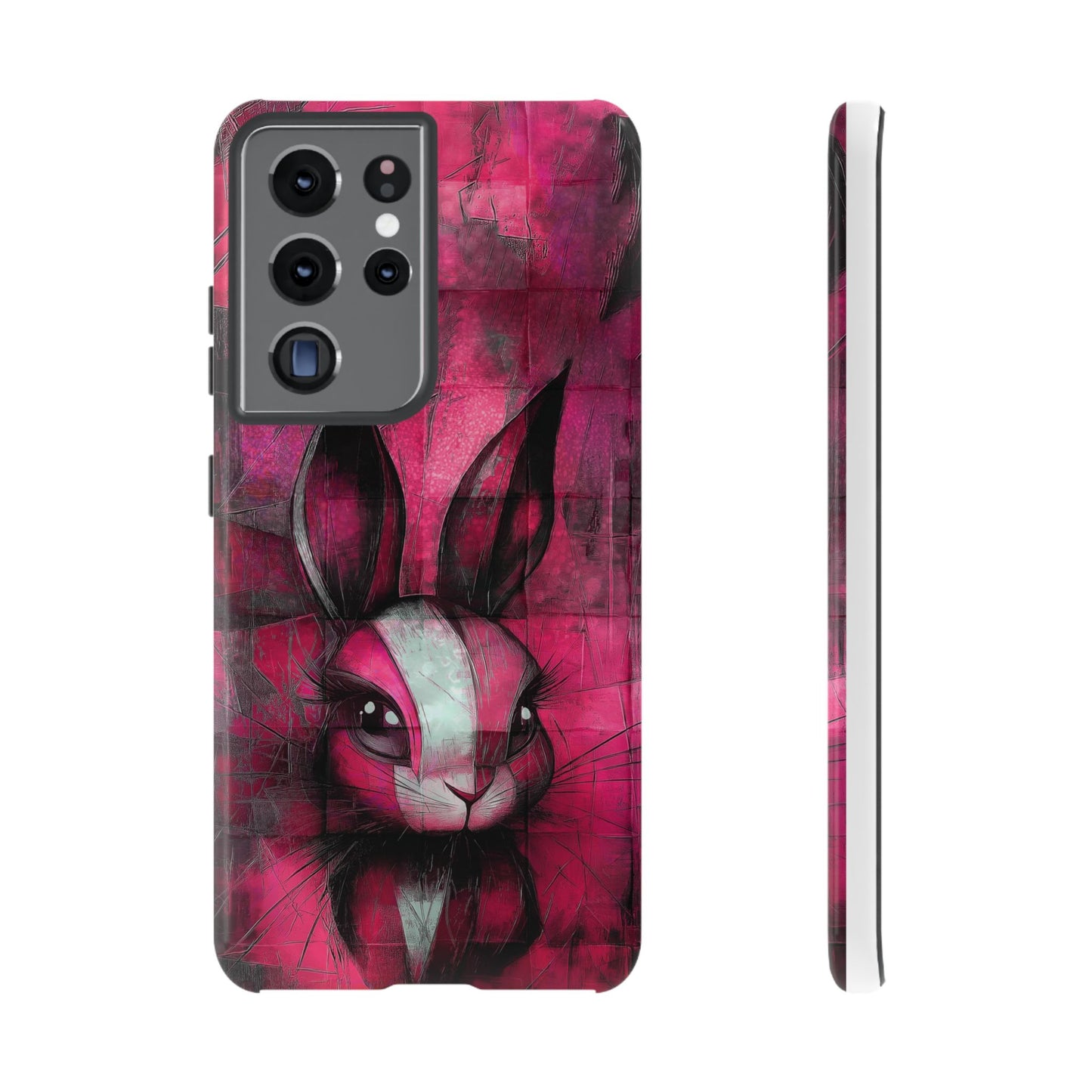 Bunny Phone Case, Cute Rabbit Protective Cover, Pink Bunny Case, Hard Bunny Phone Shell, Bunny Tough Case