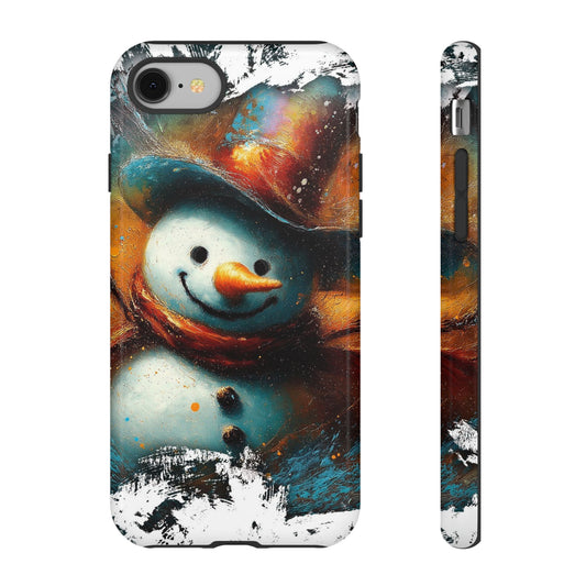 Cute Snowman Tough Case Design, Holiday Themed phone case design.