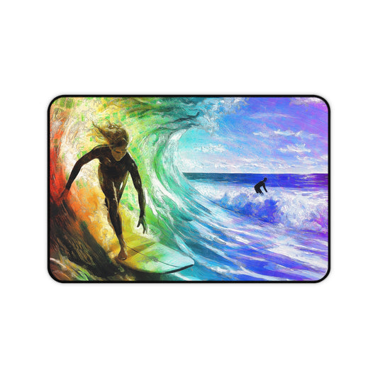 Desk Mat - Surfer Girl Design, Gaming / Mouse Pad, Table / Desk Protector, Home Office Decor.