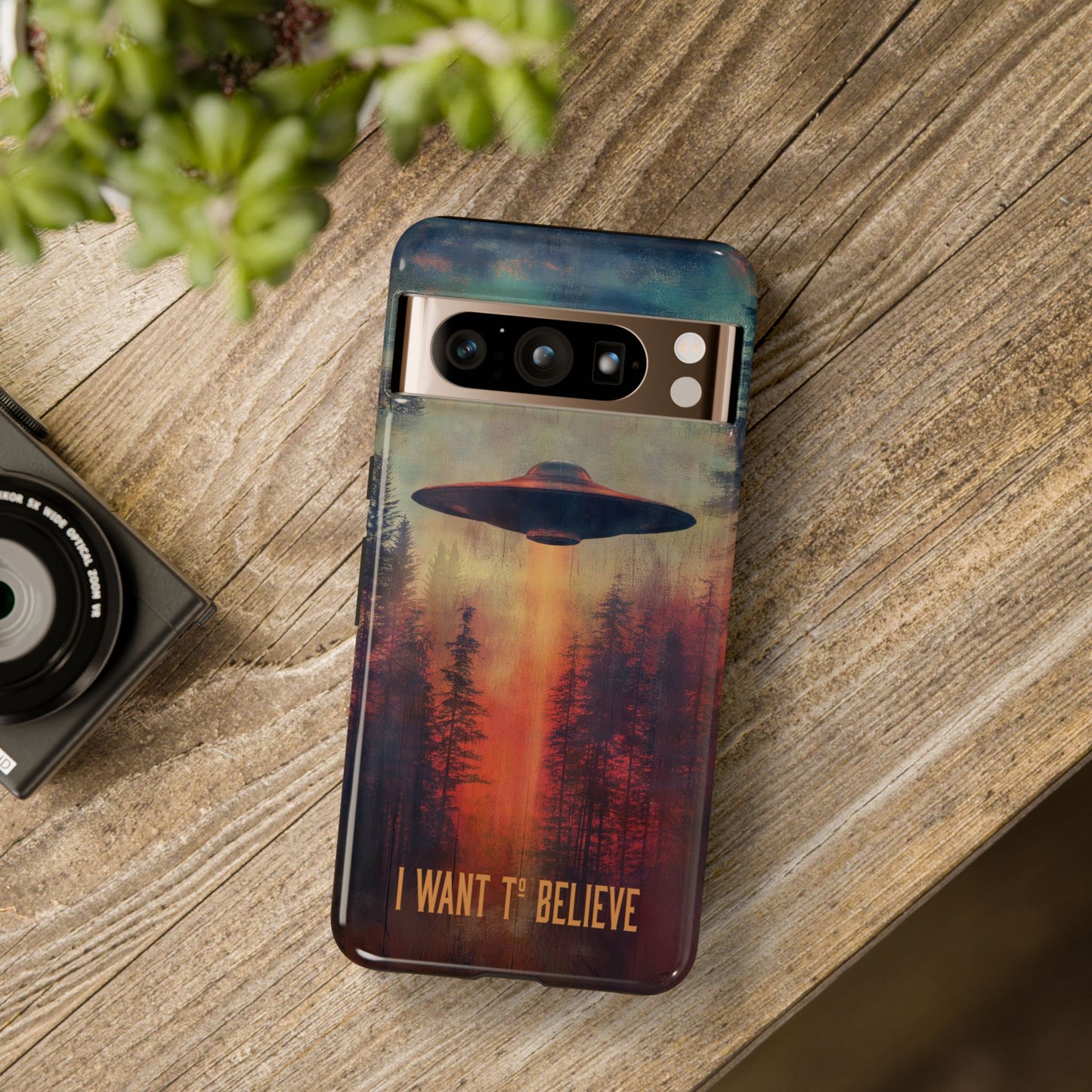 Sci Fi Aliens Tough Phone Case, UFO Space Conspiracy Cover, X-Files Fan Gift, Paranormal Theme Accessory, Area 51 Phone Protector