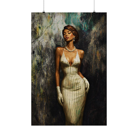 Velvet Era – Timeless Glamour Portrait Art Print