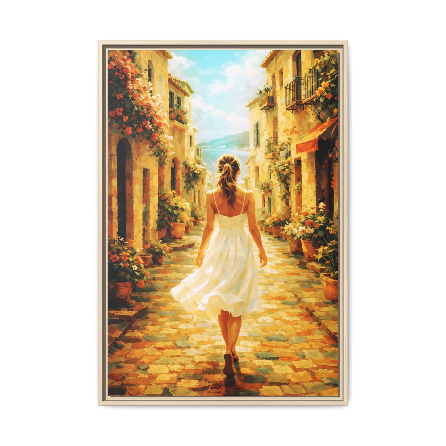 Toward the Blue Horizon – Framed Canvas Art