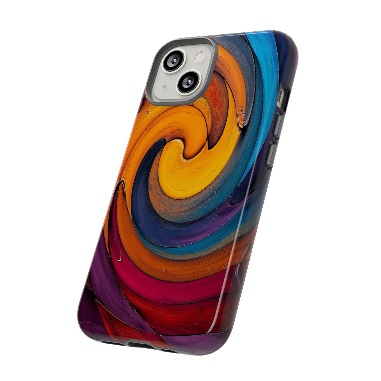 Colorful Waves Tough Phone Case, Durable Protective Cover, Abstract Ocean Design, Unique Gift for Him/Her, Phone Accessories