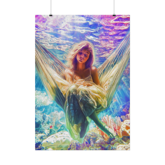 A Vertical Poster Print of - Sea of Tranquility