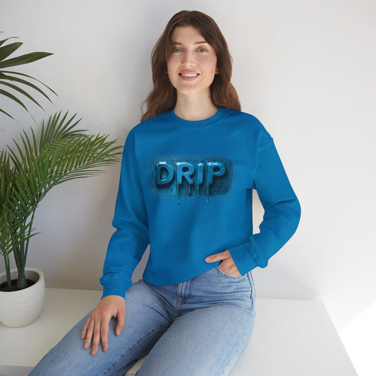 Urban Style Drip Sweatshirt, Hip Hop Crewneck Jumper, Cozy Streetwear, Fashion Pullover, Cool Oversized Top